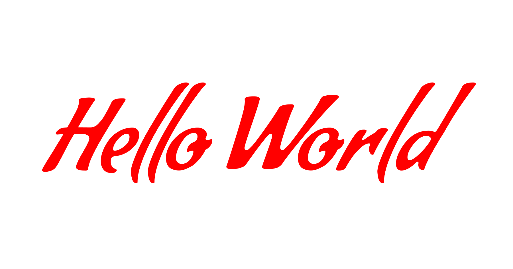 helloworld écrit en rouge